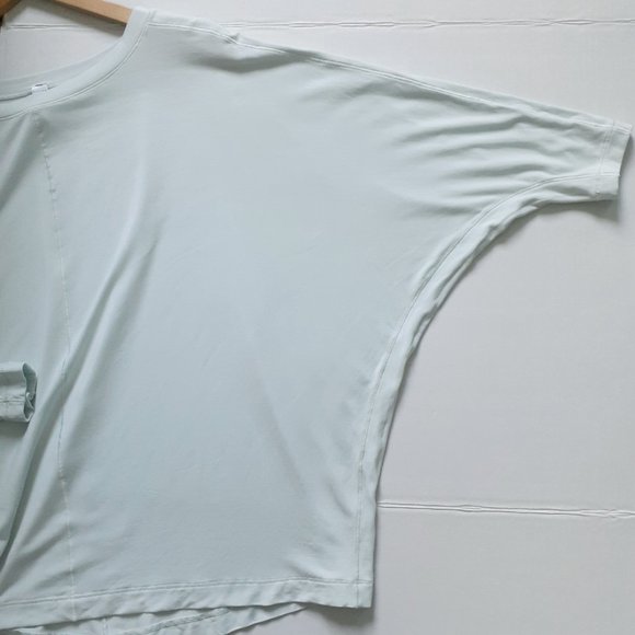 Athleta Relaxed Weekender Top 3/4 Sleeve Batwing Mint Green Size S/M - Picture 6 of 12